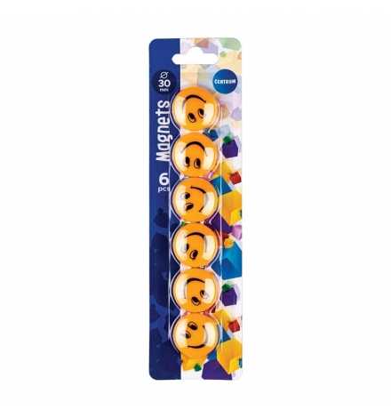 Μαγνήτες με Πλαστικό Κάλυμμα 30mm Smile 6pcs