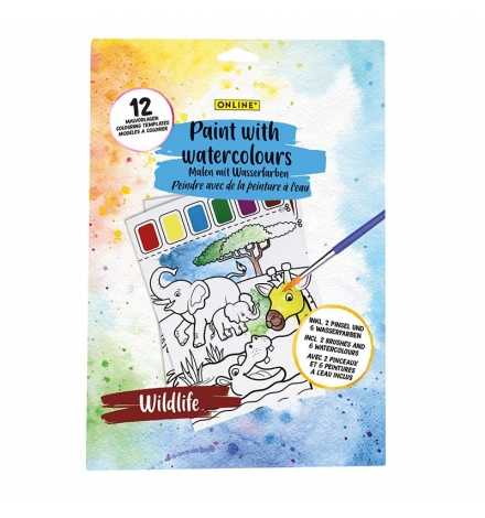 Paint With Water Colours 12sh Wildlife