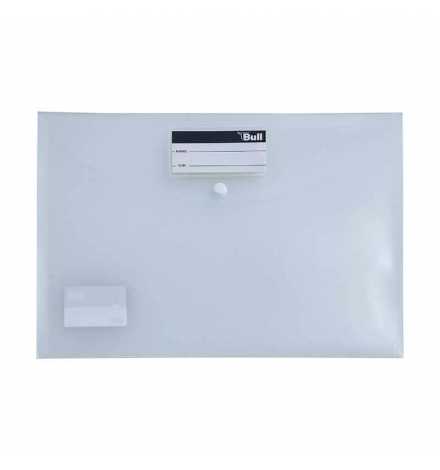 Document Wallet A4 Transparent 280mic with name card Bull