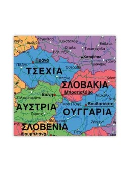 Physical and Political Map of Europe 96x107cm (in Greek)