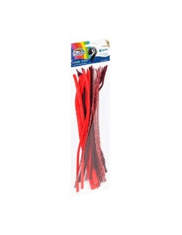 Pipe Cleaners 30cm Assorted Red 20pcs