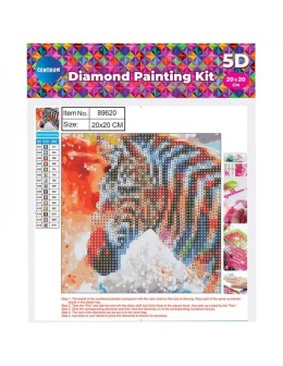 Diamond Painting Kit 20x20cm Ζέβρα