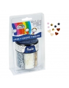 Sequins Confetti Stars/Hearts 6 Colors 80gr Fiorello