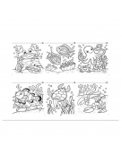 Water Colouring Book 6sheets Sea Animals Centrum