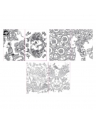 Water Colouring Sheets 6pcs Mandala Birds Centrum