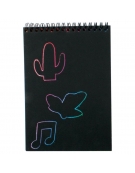 Skratch book 20x14cm with stencil and stick 10 sheets