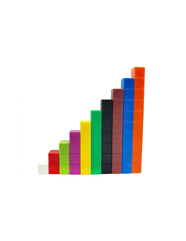 Cuisenaire Rods 74pcs Fraction Bars