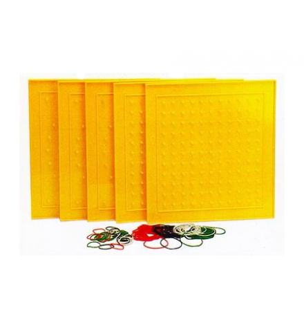 Geoboard Double Sided 27x27cm Set 5pcs
