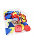 Lacing Geometric Button Set 81pcs