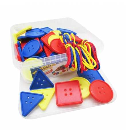 Lacing Geometric Button Set 81pcs