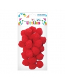 Pom poms 15mm Κόκκινο 60pcs - The Littlies