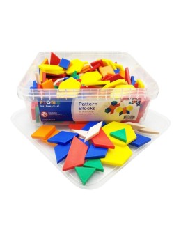 Γεωμετρικά Σχήματα 5mm (Pattern Blocks) 250pcs σε κουτί
