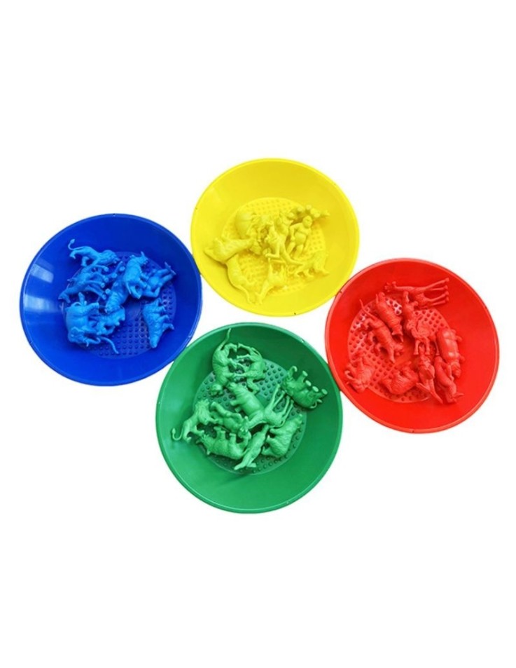 Plastic Round Sorting Tray Set 4pcs 18cm