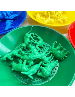 Plastic Round Sorting Tray Set 4pcs 18cm