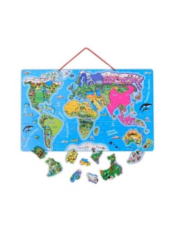 Μαγνητικός Πίνακας Puzzle 55x34cm "Χάρτης του Κόσμου"