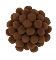 Pom poms 20mm brown 60pcs