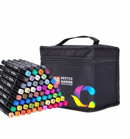 Dual-tip Sketch Markers 60 colors Deli