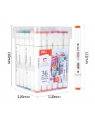 Dual-Tip Sketch Markers 36 Colors Deli