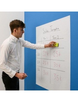 Magic Whiteboard Eraseable sheets 60x80cm 25pcs White