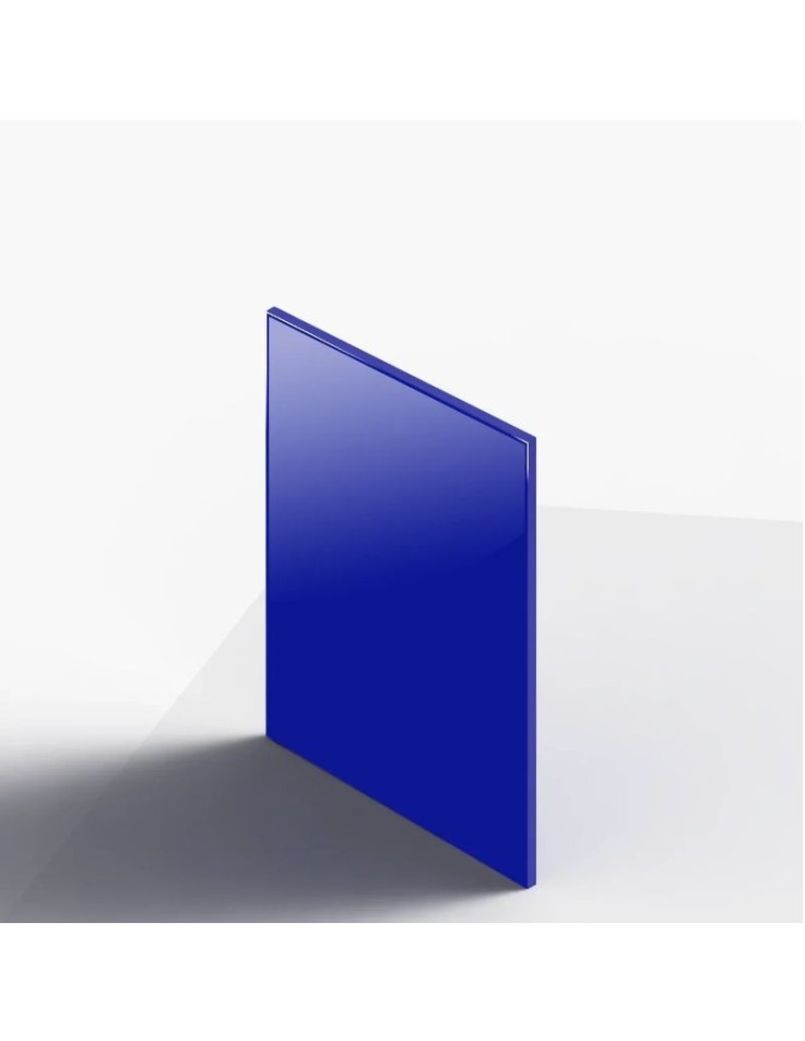 Opaque blue acrylic sheet plexiglass with 3mm thickness and 20x30cm dimensions