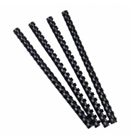 Spiral Binding Comb 12mm 100pcs Black