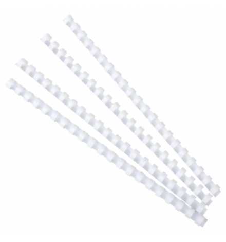 Spiral Binding Comb 12mm 100pcs White