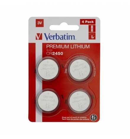 Lithium Battery CR2450 4pcs - Verbatim