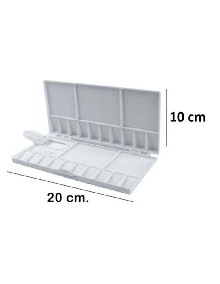 Πλαστική παλέτα ζωγραφικής με καπάκι 20x10cm - Artix