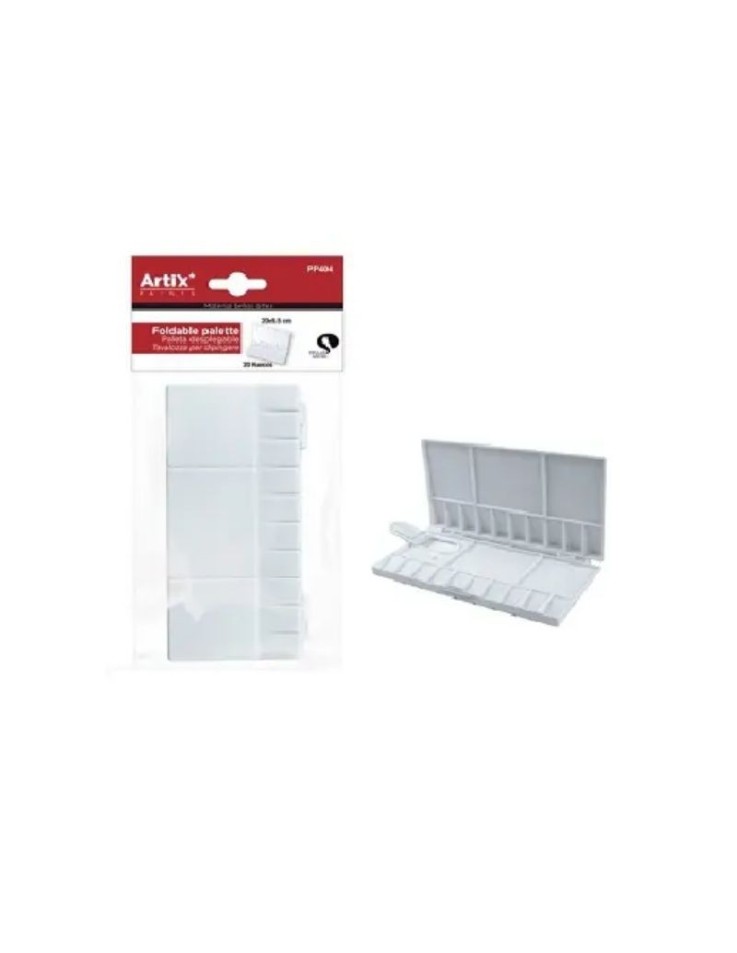 Πλαστική παλέτα ζωγραφικής με καπάκι 20x10cm - Artix