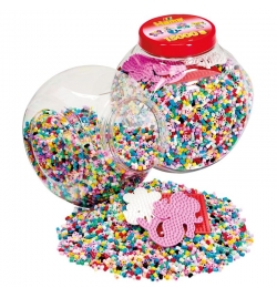 Hama Beads Tub 15.000 χάντρες & 3 βάσεις - Κόκκινο