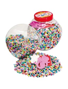 Hama Beads Tub 15.000 χάντρες & 3 βάσεις - Κόκκινο
