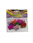 Wooden Colored Owls 3x2cm 11pcs