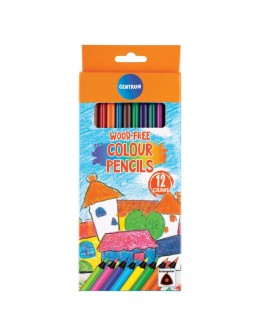 Χρωματιστά Μολύβια τριγωνικά Wood-free 12pcs Centrum