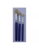Paint Brush Set 3pcs White Bristle Stencil - Pebeo