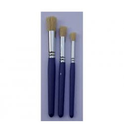 Paint Brush Set 3pcs White Bristle Stencil - Pebeo