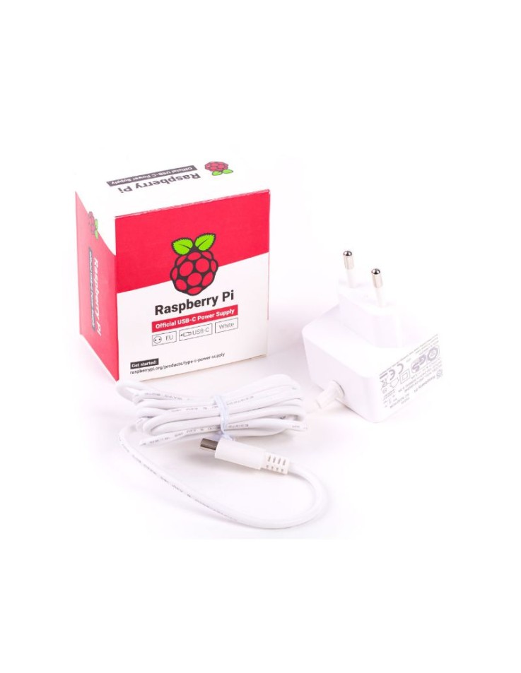 Raspberry Pi 4 Ksa-15E Power Supply Άσπρο EU