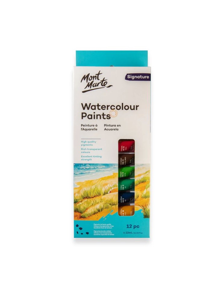Paint Water Colour Set 12 pcs x 12ml - Mont Marte