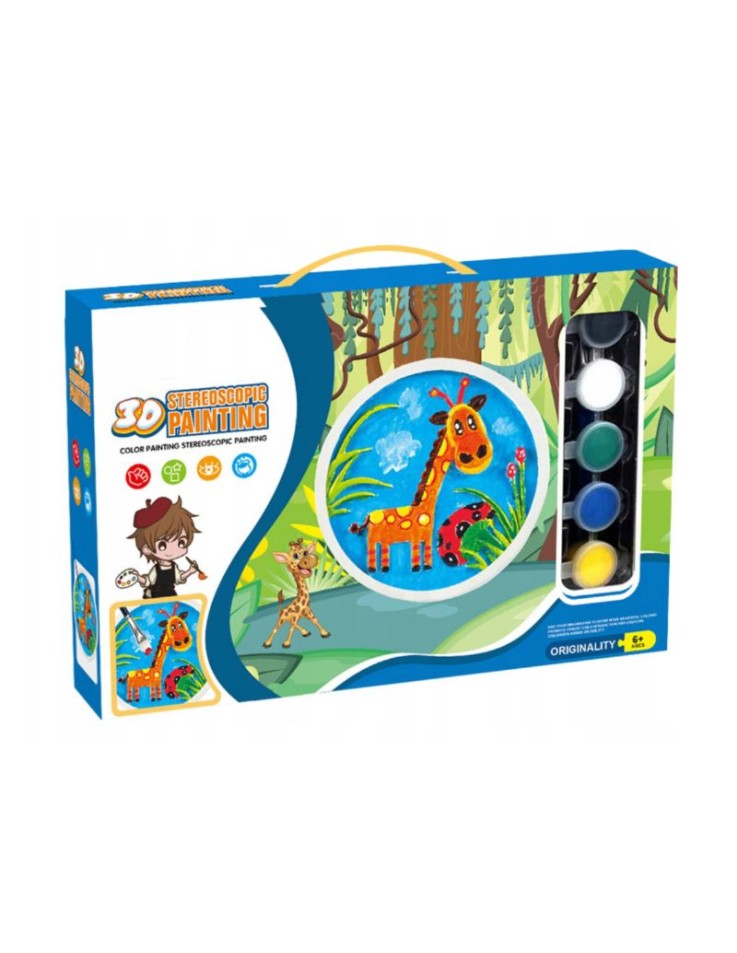 3D Painting Set with Clay Giraffe