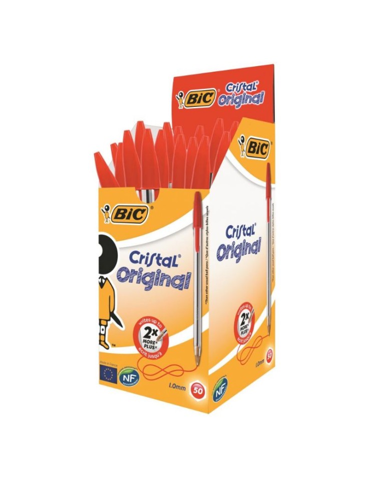 Cristal Original Ballpoint Pen 1.0mm Red BIC