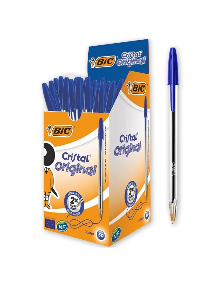 Στυλό Ballpoint 1.0mm Cristal Medium Μπλε BIC
