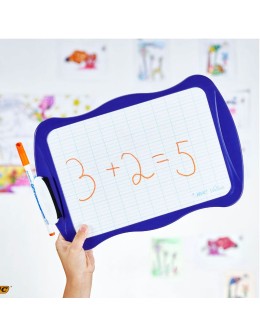 Double-Sided Whiteboard A4 Velleda With 8 Markers BIC