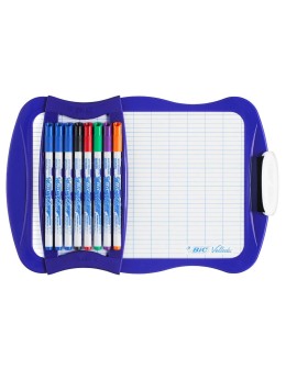 Double-Sided Whiteboard A4 Velleda With 8 Markers BIC