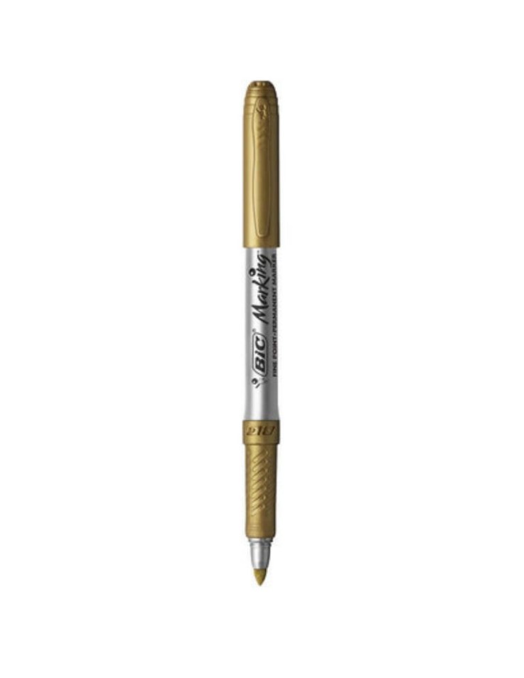 Permanent Markers 1mm Gold - Silver Set 2pcs BIC