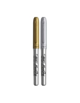 Permanent Markers 1mm Gold - Silver Set 2pcs BIC