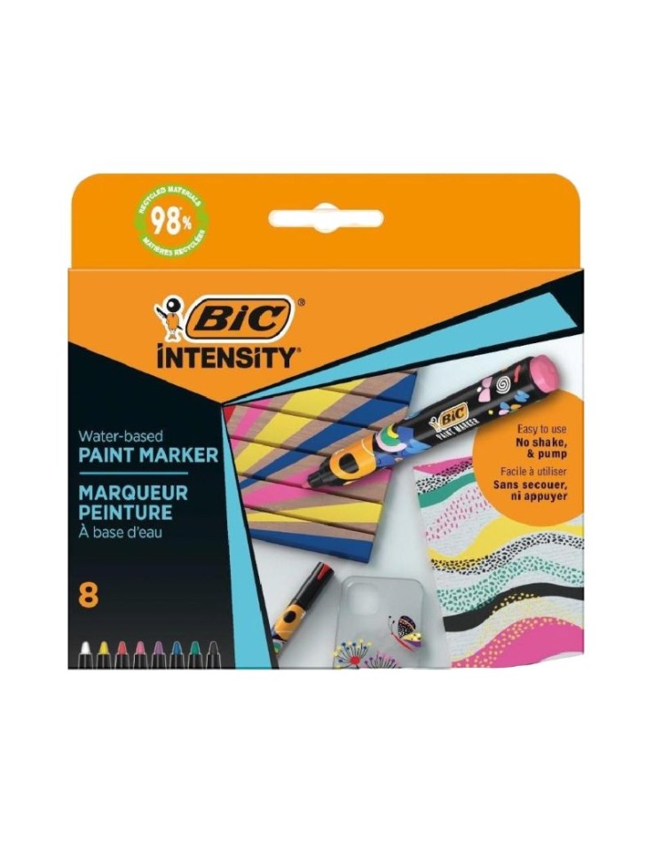 Σετ Μπογιες Μαρκαδοροι 8 Έντονα Χρωματα BIC
