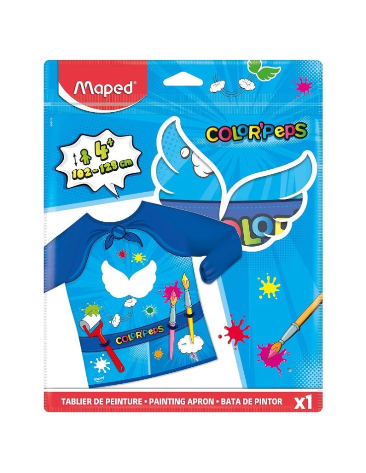 Apron  Color'Peps Superheros Maped 4-8 years...