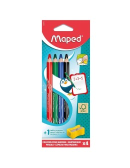 Χρωματιστά Μολύβια Ασπροπίνακα 4pcs Maped