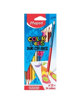 Triangular Duo Tip Colored Pencils 12pcs Maped