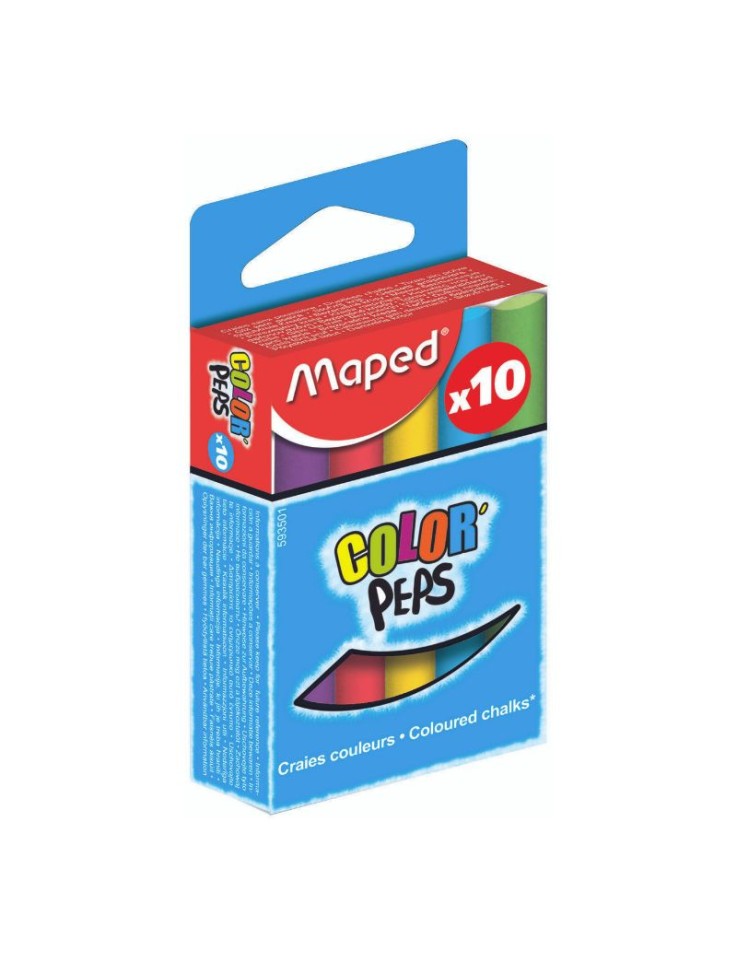 Κιμωλίες Χρωματιστές 10pcs Maped