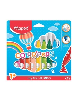 Μαρκαδόροι Color' Peps Maxi 12pcs Maped